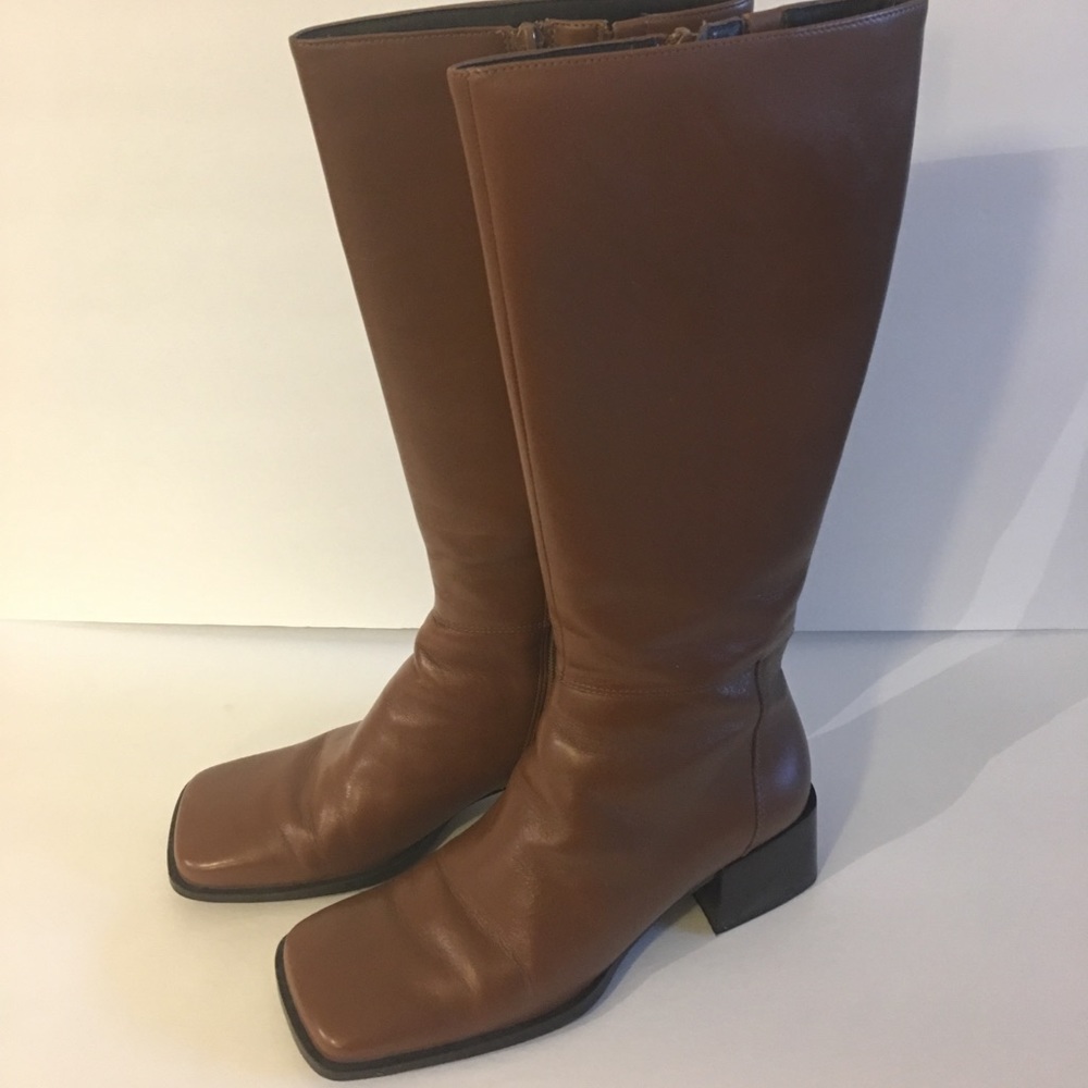 Enzo Angiolini chestnut brown leather boots SZ 7.5